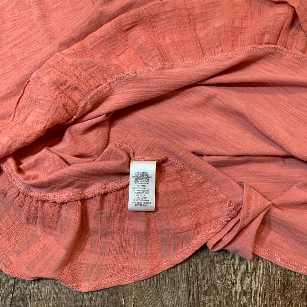 Cupio blush Textured Knit Ruffle Top - Picture 9 of 10